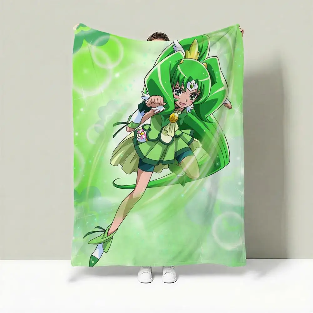 Anime S-Smile PreCure! Throw Lightweight 240g Flannel Blanket Soft Skin-friendly for Summer Cooling