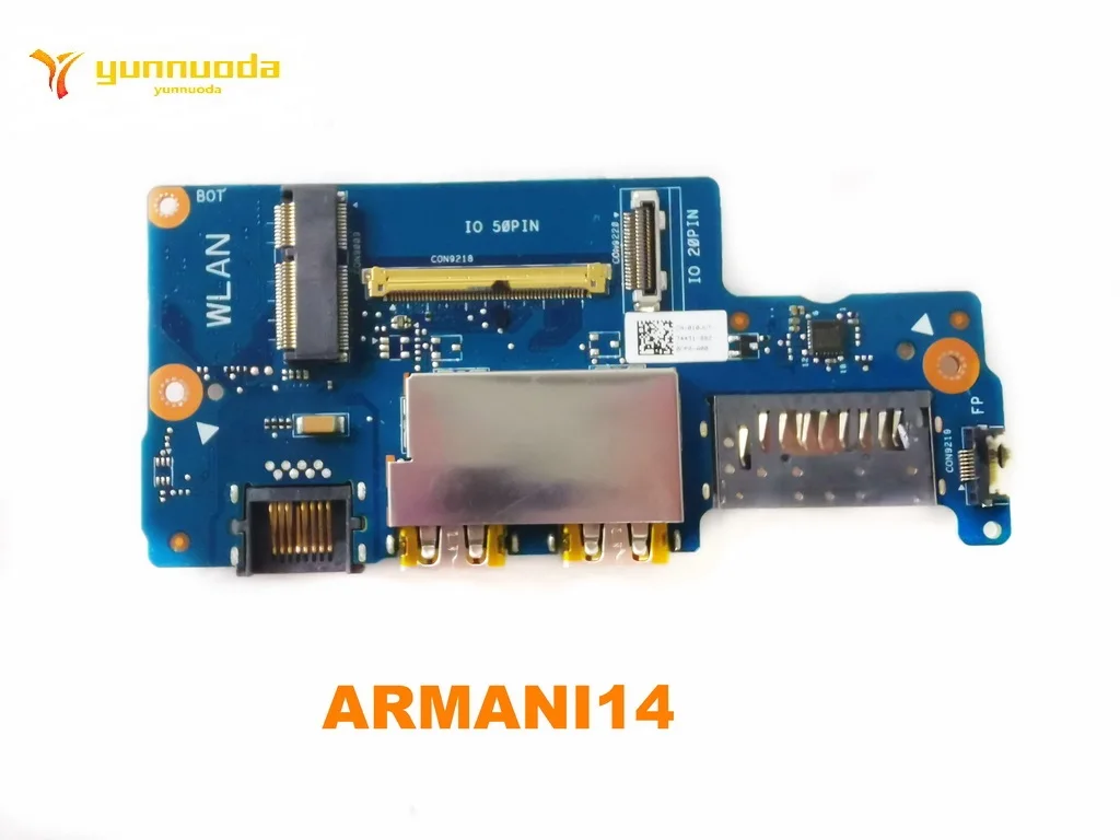 Armani14  For Dell Vostro 14 5471 V5471 Laptop USB RJ45 LAN Jack Card Reader Network Card Power Button Switch 010JVT