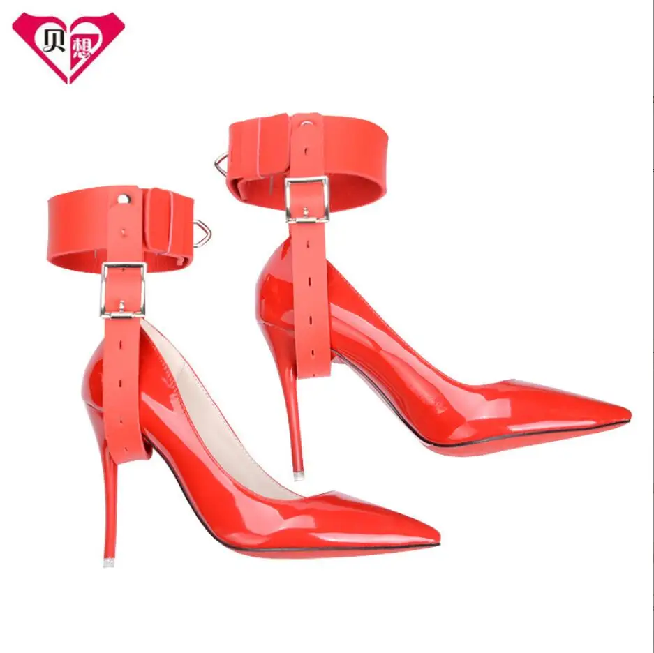 1 Pair High Heels Locking Belt Ankle Cuff for Couples Positioning Shoes Accessories High-Heeled Shoes Restraints Kit S3081