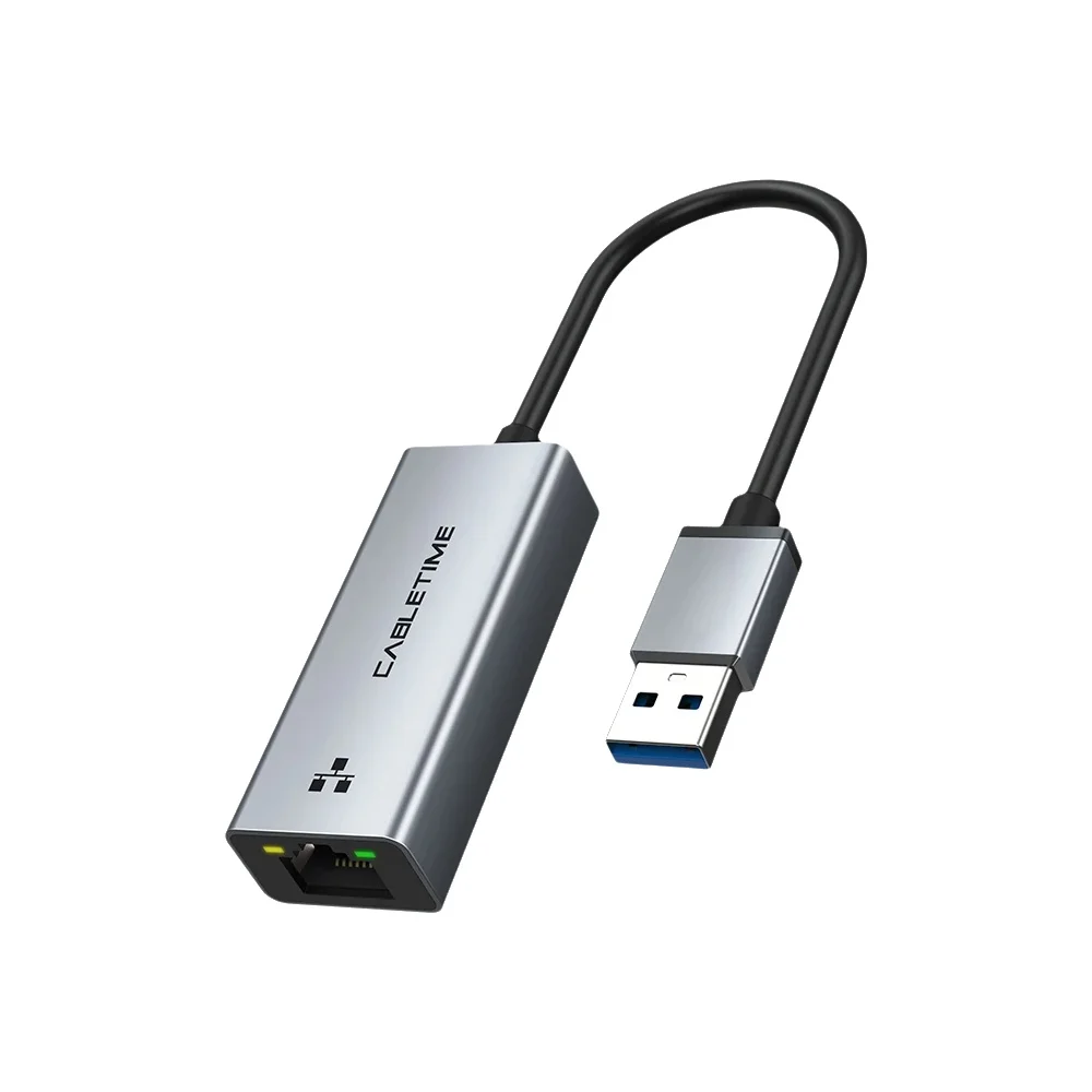 Adapter USB Ethernet CABLETIME 100/1000 Mbps USB 3.0 Karta sieciowa RJ45 do Macbooka Laptopa Adapter Internetowy Adapter RJ45 — zdjęcie produktu 6
