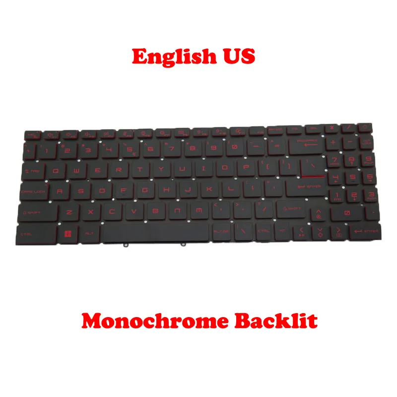 Imagem -02 - Teclado Retroiluminado Monocromático para Msi Moderno 15 B5m B7m B11m B12m B13m 15 H-b12m B13m C13m Inglês Eua Novo