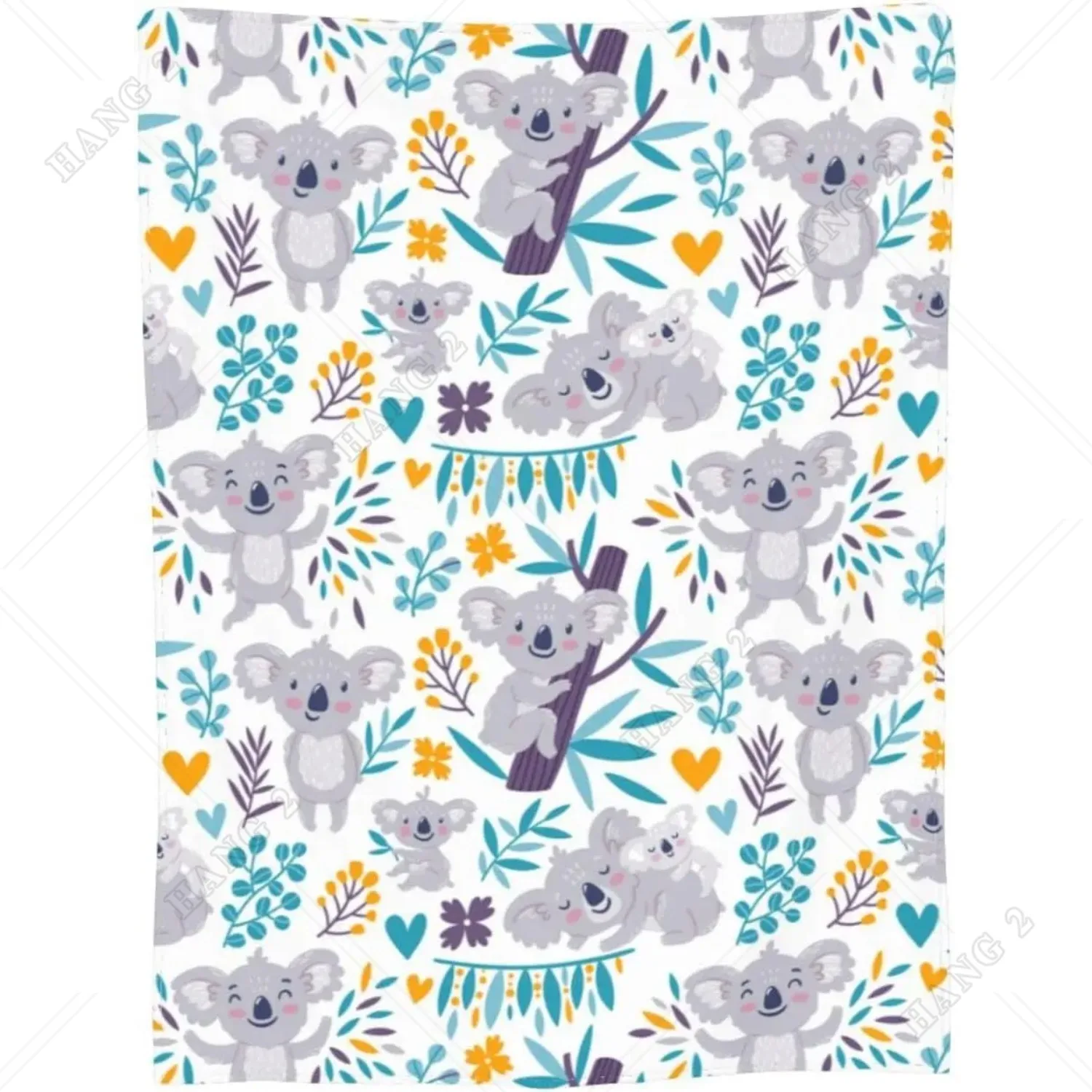 Koala Blanket Super Soft Warm Bed Bedding Throw Blankets Cute Girls Boys Gifts for Couch Bedroom Sofa Office Car