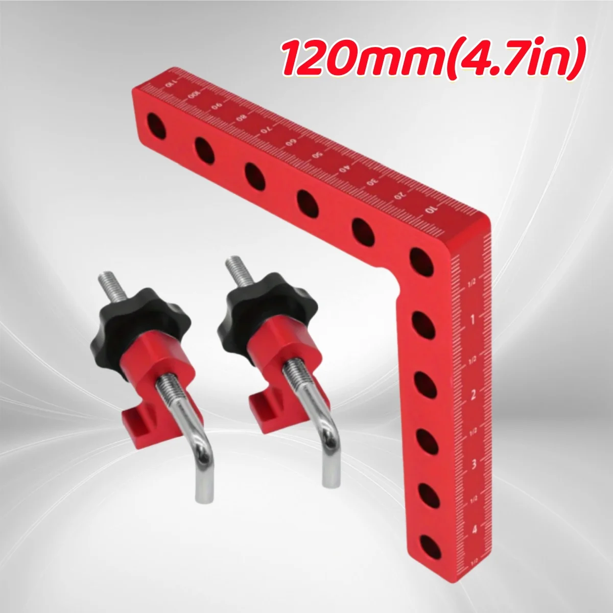 Aluminiumlegierung 90-Grad-Positionierungs-Winkelklemmen-Set für Holzbearbeitung, L-Winkelwerkzeug für Schreiner, Schränke und Bilderrahmen – Detail 6