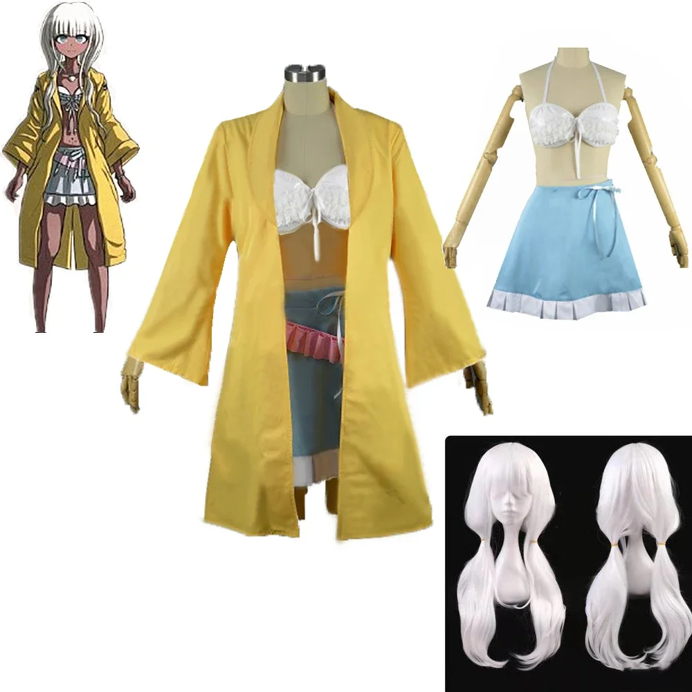 

Danganronpa V3 : Killing Harmony Angie Yonaga Uniform Anime Halloween women cosplay costume with Wigs