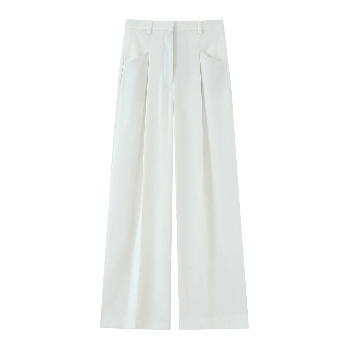 Conjunto de dos piezas de otoño, chaleco, abrigos + pantalón de pierna recta, pantalón largo de cintura alta, chaqueta informal sin mangas con cuello en V a la moda corta para mujer