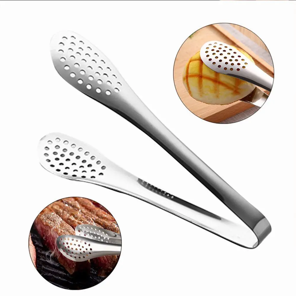 Utensils Cooking Barbecue Anti-heat Stainless Steel Food Clip BBQ Tongs Buffet Clamp