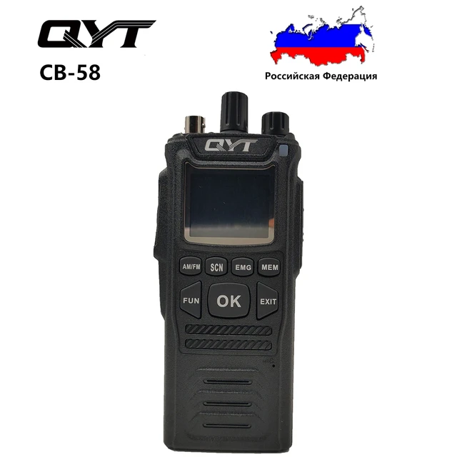 Cbラジオ27mhz qyt cb-58 26.965-27.405mhz fm amモード市民バンドラジオCB58  4ワットハンドヘルドトランシーバー4100mah - AliExpress