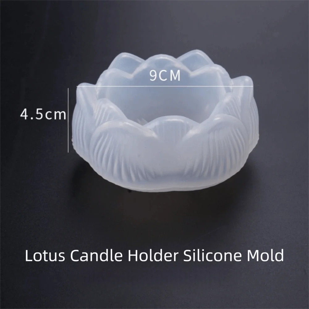 Siliconen Lotusbloem Siliconen Mal DIY Ronde Vorm Sieraden Doos Schimmel Handgemaakte 3D Design Kaars Pot Schimmel Woondecoratie