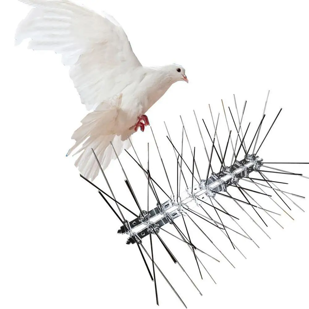 1/2/4PCS Stainless Steel Bird Repellent Spikes Anti Pigeon Nail Bird Deterrent Tool Pest Control Pigeons Owl Small Birds Fence