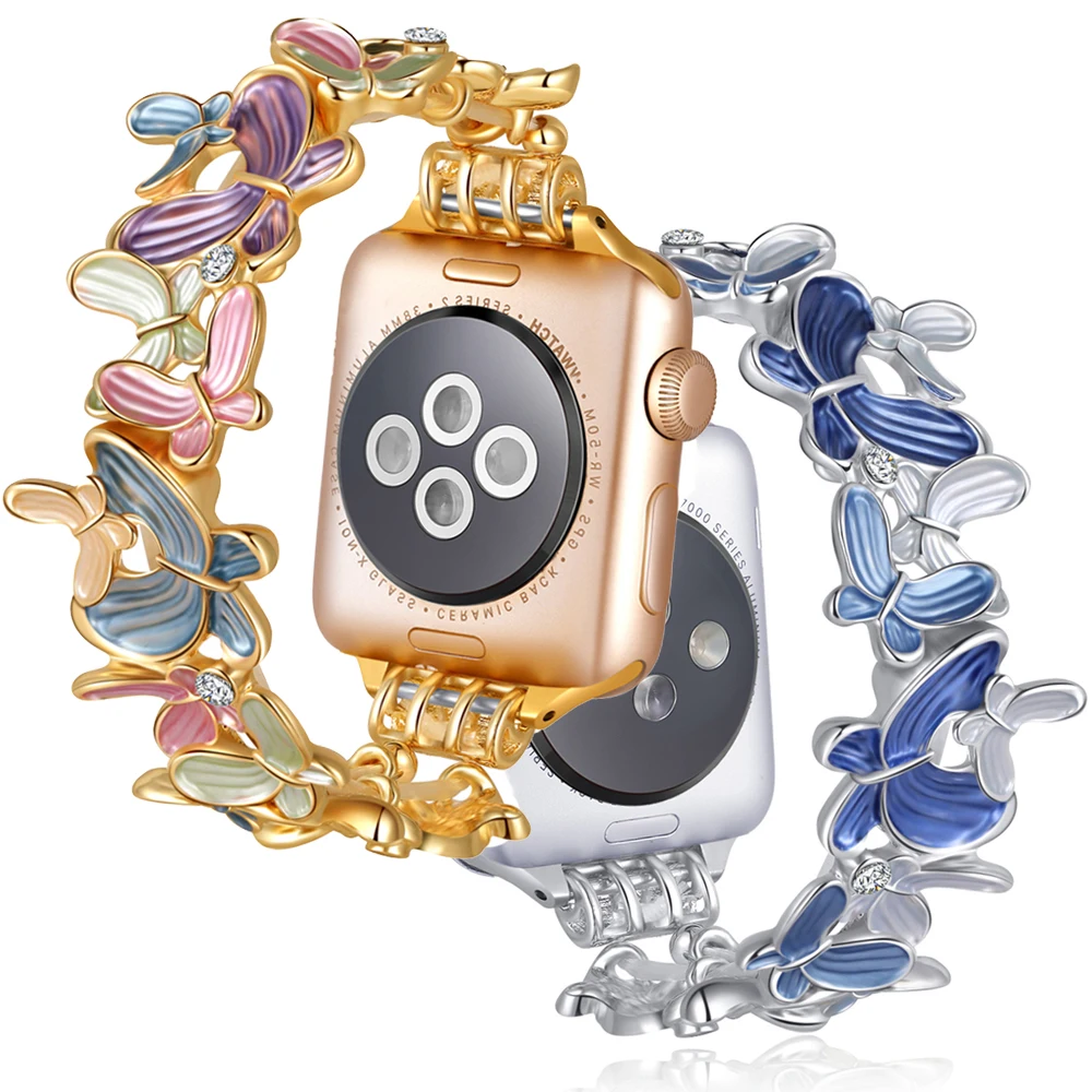 

Ремешок Женский Для Apple Watch Series 10 46 мм 42 мм 9 8 7 6 5 SE 45 мм 41 мм 40 мм 44 мм 38 мм Ultra 2 49 мм, модный браслет с перьями