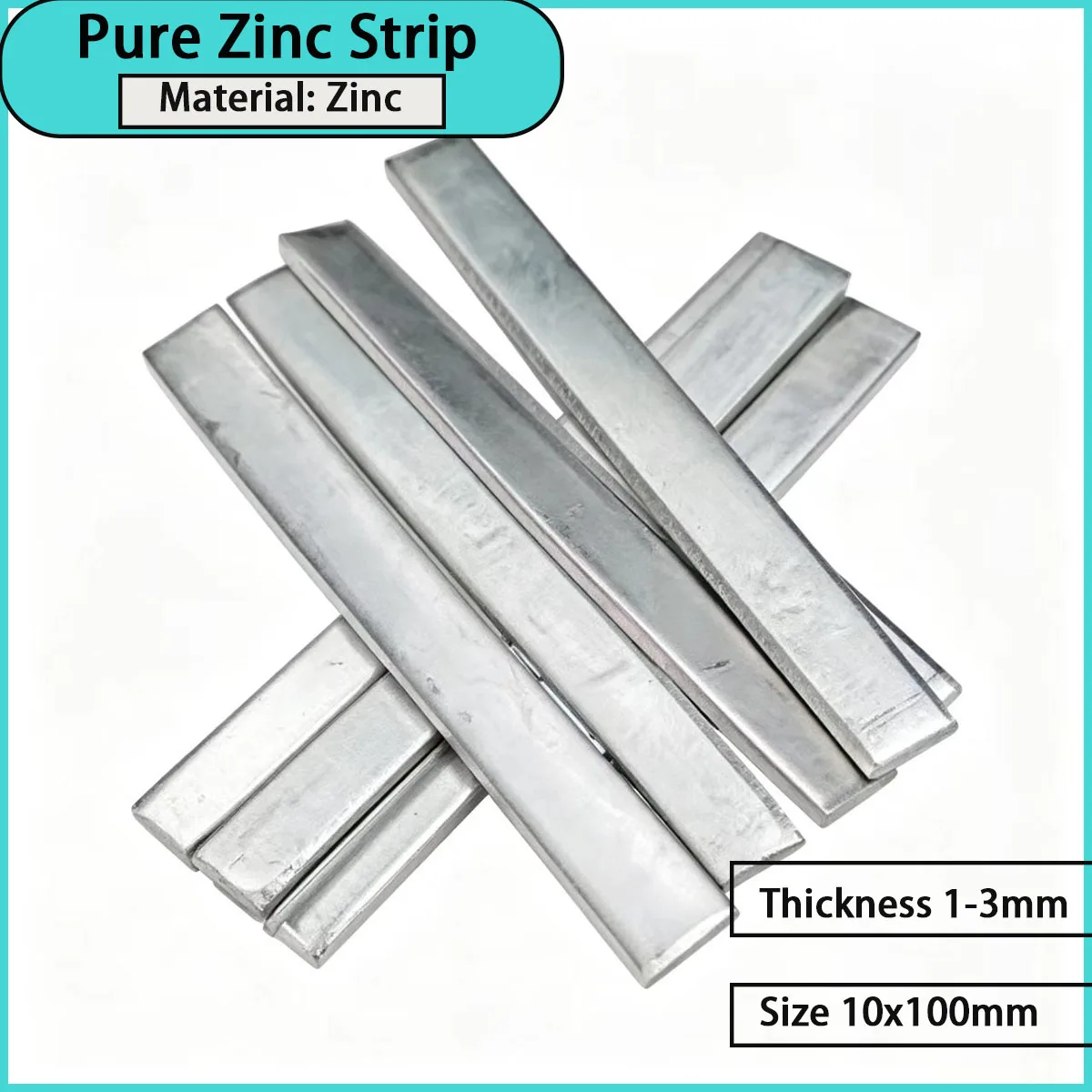 A Pure Zinc Strip with a Thickness of 1-3mm Is Used for Metal Electroplating Anodes, Anti-Corrosion Spraying Materials, Etc