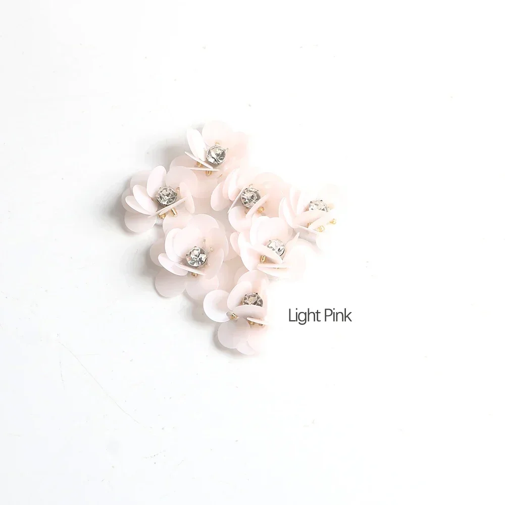 crystal Sequin Flowers Handmade Sew on Patches for Shoes Bags Garment Accessories, craft making