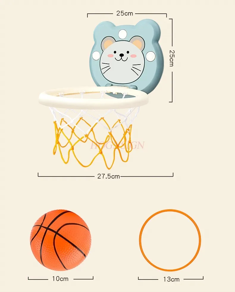 Rak gantung basket anak-anak, rak gantung bingkai 1-2-3 tahun mainan lempar basket dalam ruangan untuk bayi