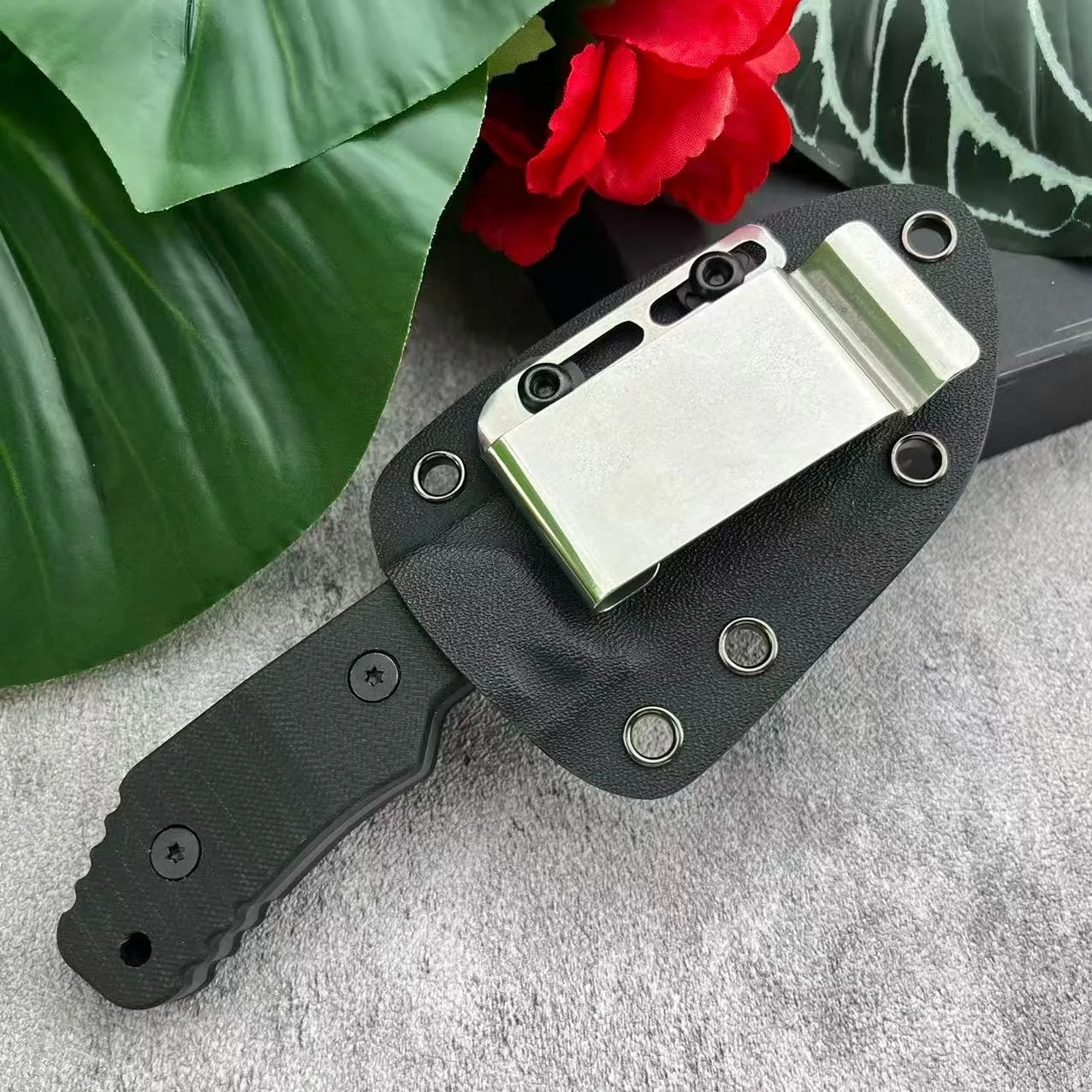 أدوات الصيد التكتيكية المحمولة 8Cr13Mov شفرة التخييم في الهواء الطلق شفرة مثبتة سكين G10 مقبض البرية الغابة بقاء السكاكين