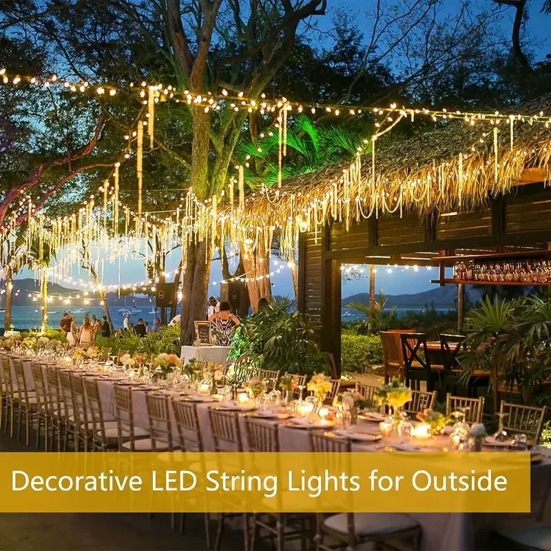 Solar String Lights Outdoor Waterproof Wire 8 Modes Fairy Lights For Tree Garden Xmas Party Wedding Auto On/Off Colorful Led