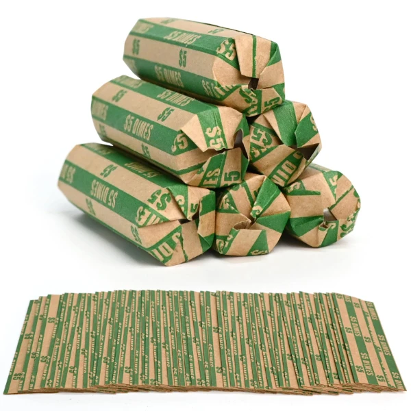 L LIKED 105 PCS Bundle Flat Striped Coin Wrappers