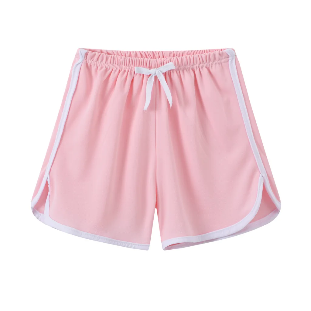 Kids Girls Beach Shorts Pull-on Summer Graphic Active Shorts Little Girls Swim Short Pants Decorative Drawstring Bathing Shorts