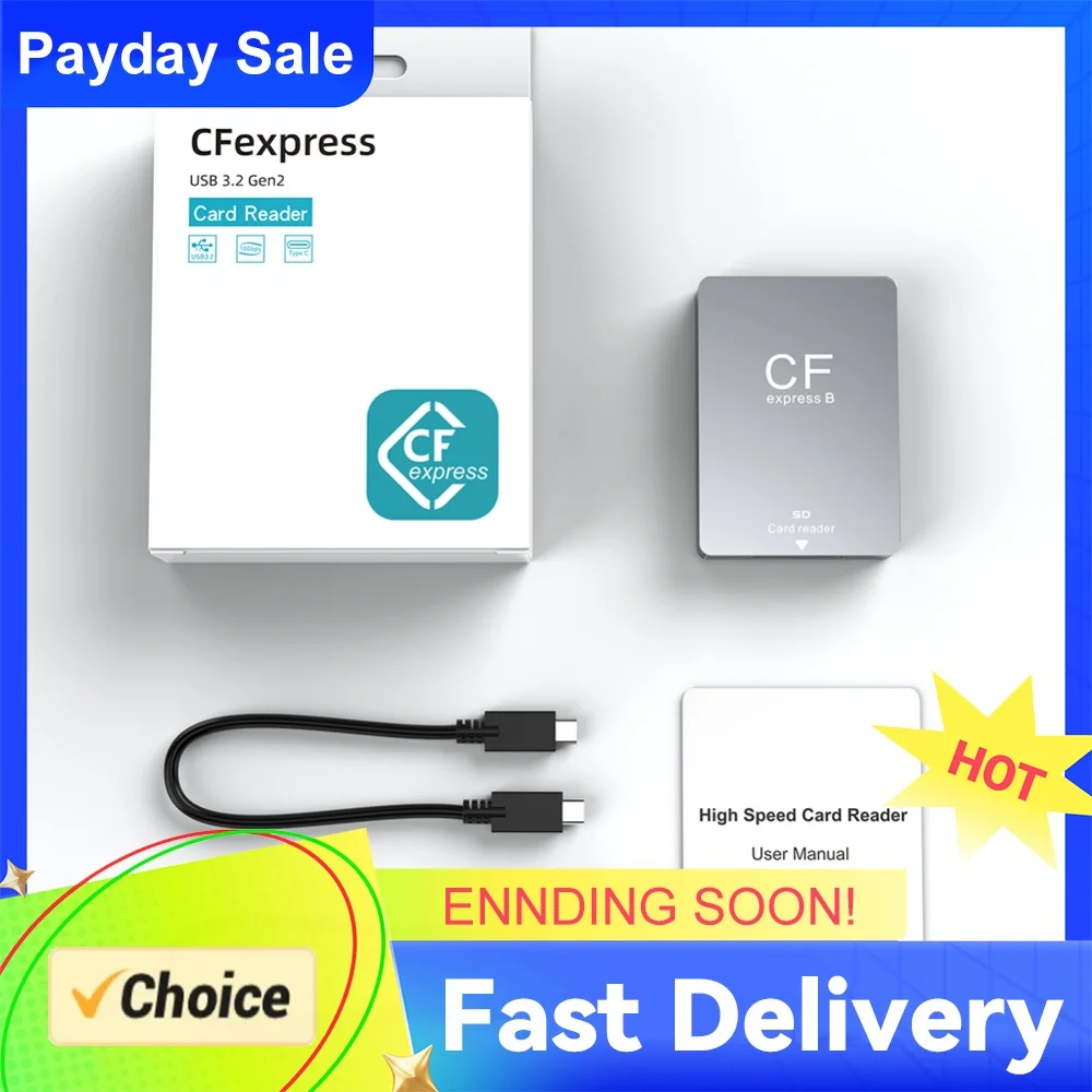 2-in-1-cfexpress-type-b-sdカードリーダー-cfexpressリーダーアダプター-usb-32-10gbps-デュアルスロット-usb-c-to-usb-c-aケーブル付き-slr用