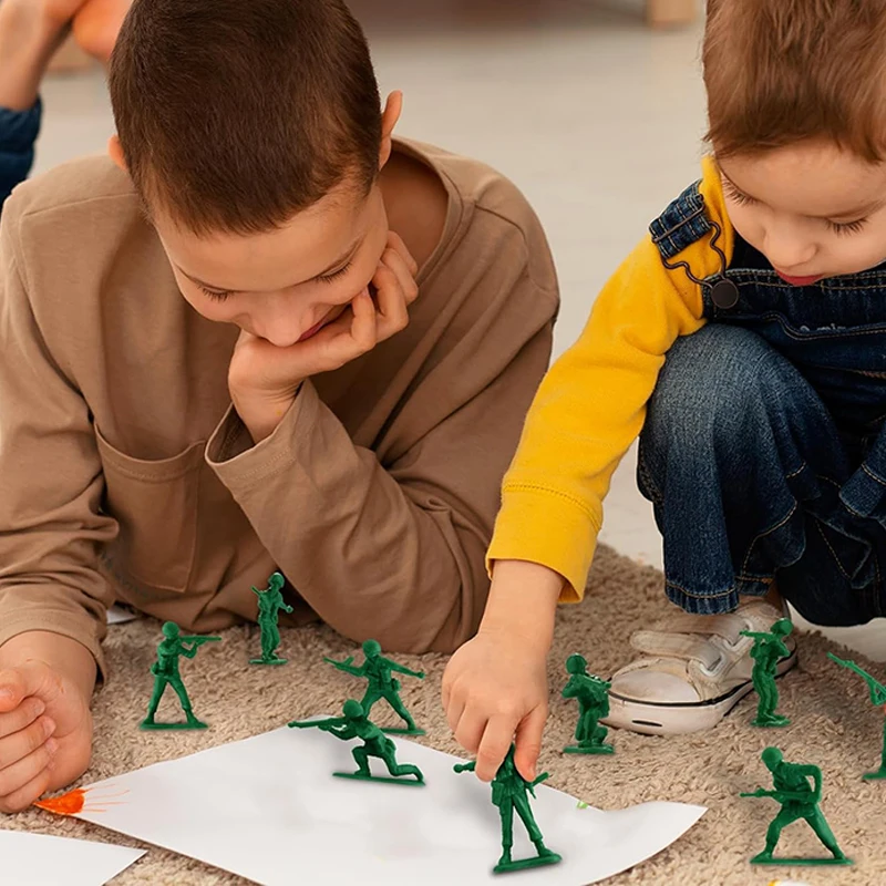 24/36/100 Stück ﻿ ﻿ ﻿ Soldaten-Modell 5cm Plastik Schreibtisch-Ornament Mini-Skulptur Armee-Männer Actionfiguren Militär-Enthusiasten Geschenke TMZ – Detail 2