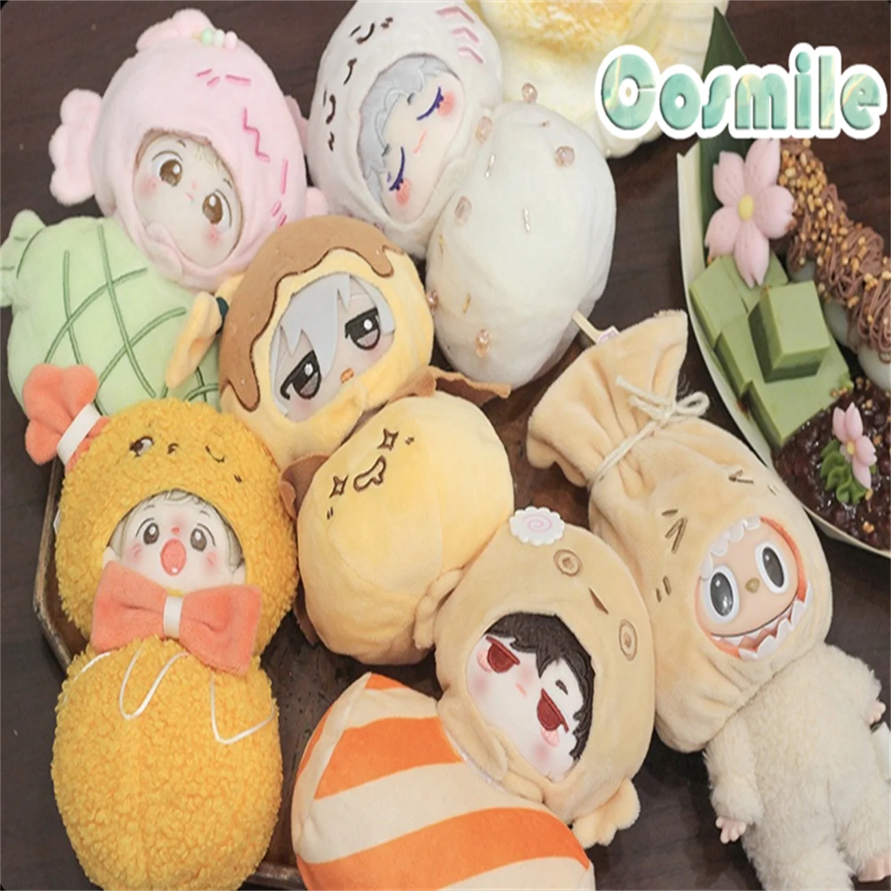 Oden Shrimp Fish Balls Tempura Party Pajamas Costume Stuffed Plush 10cm Doll Doll's Clothes Dolls Accessories KL Nov Pre-sale