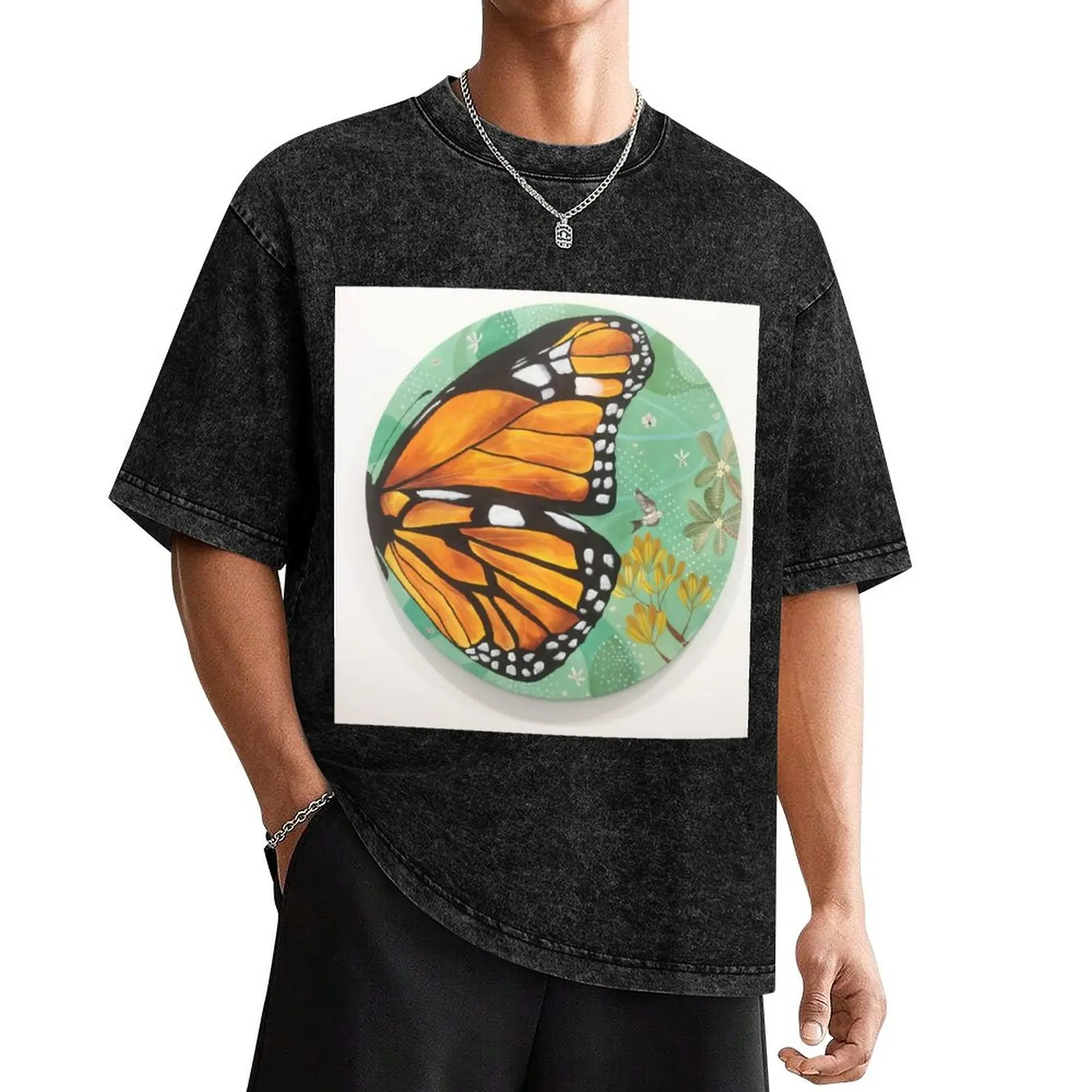 

Beautiful Butterfly Painting T-Shirt sweat vintage anime shirt oversized t shirt blacks clothing for men