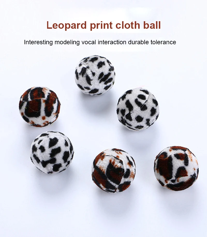 5/3/1PCS Cat Toy Pet Leopard Ball Cat Toy Interactive Sound Funny Kitten Ball Toy Cat Playing Toy For Pet Cat Accessories