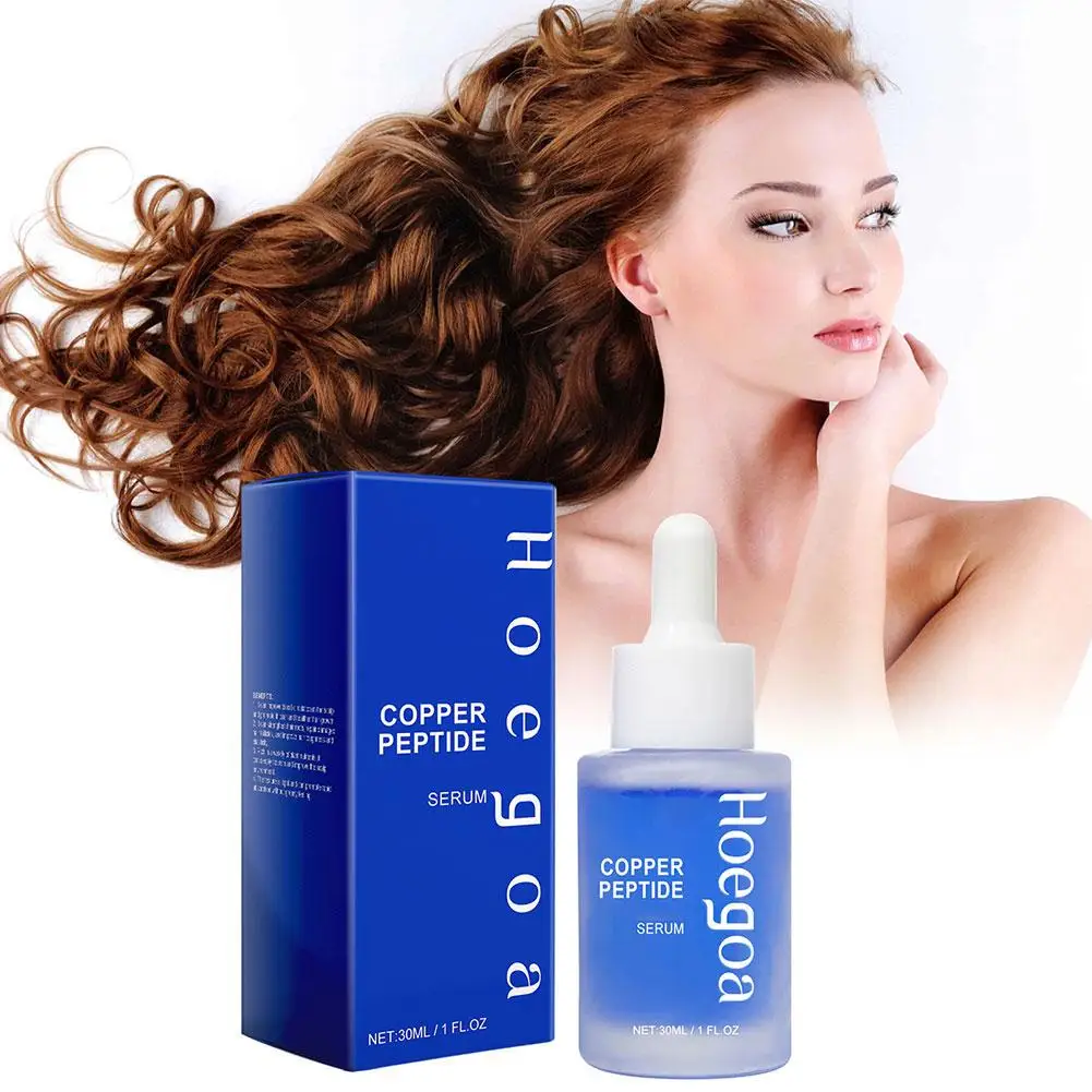 Suero de densidad del cabello con péptido de cobre, cuidado de la Alopecia Crazy Traction, previene la pérdida de cabello esencial, aceite Anti calvicie, crema del cuero cabelludo, Q6L4