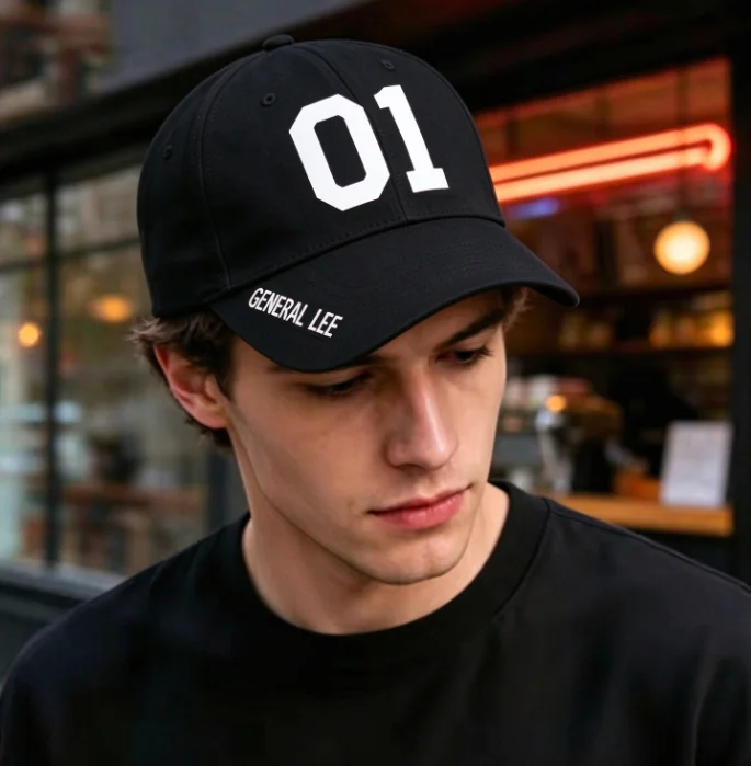2026 new Adjustable Peaked Cap, Bold White Numeral Graphic Hat, Unisex Outdoor Travel Sun Hat