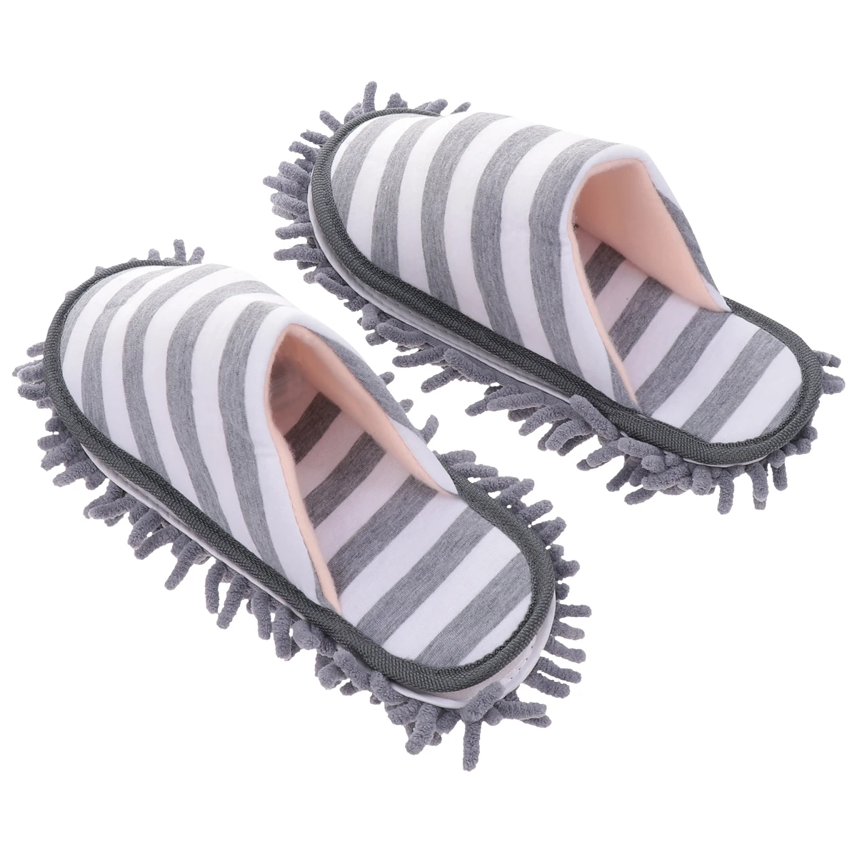 

Clean Slippers Cleaner Grey Microfiber Sole Dust Cleaning Slipper Household Floor Clean Slippers Shoe Cover Use