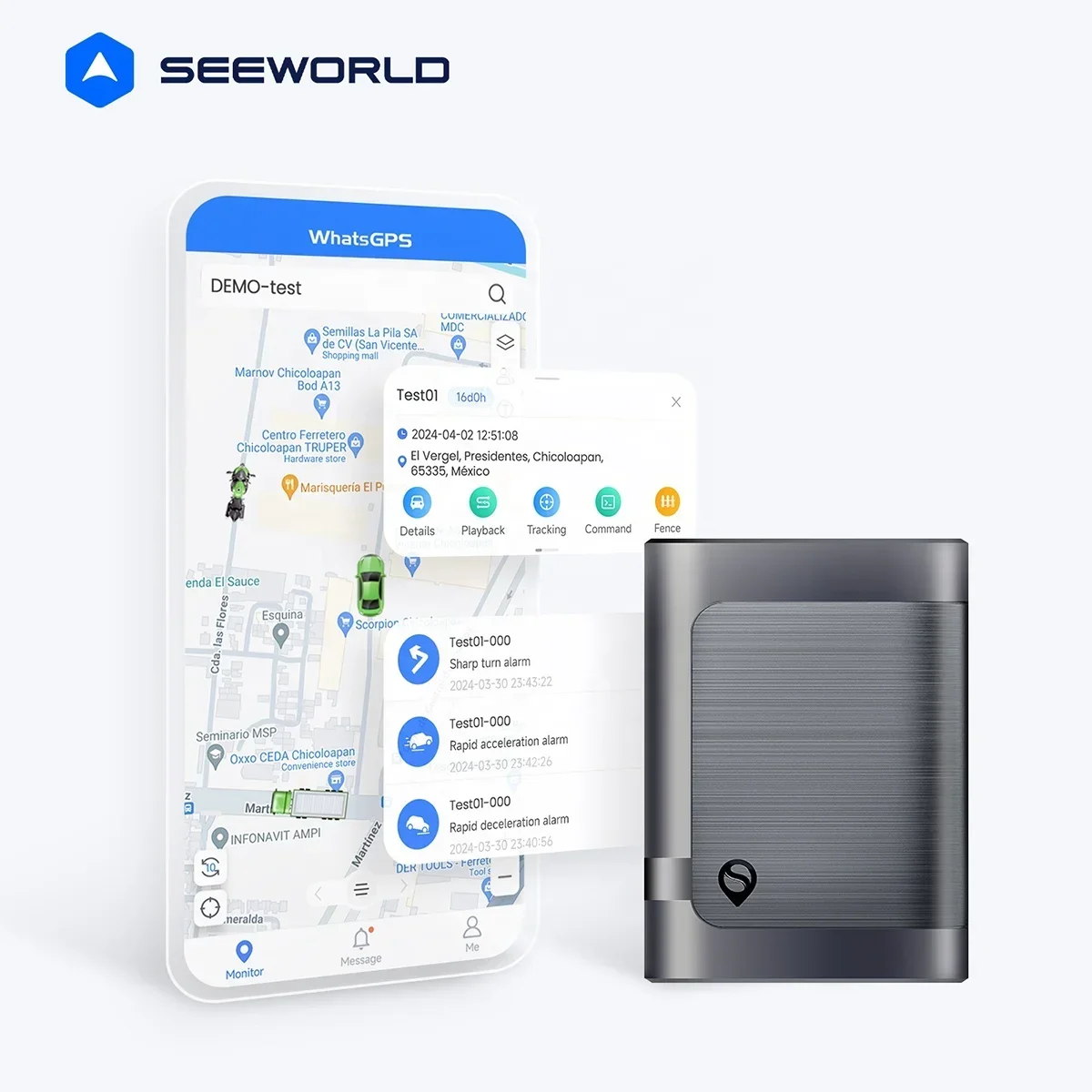 In Stock SEEWORLD Fleet Tracking Solution GPS Module Anti-lost Locator Magnetic Wireless Tracker for Car 7500mAh