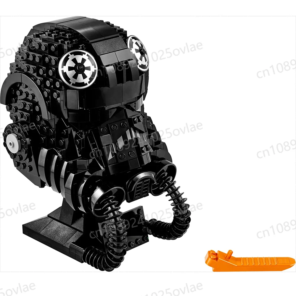 MINISO MOC-75274 TIE Fighter Pilot Helmet MOC SpaceShip Battle Model Building Block Architecture Education Assembly Model Toy