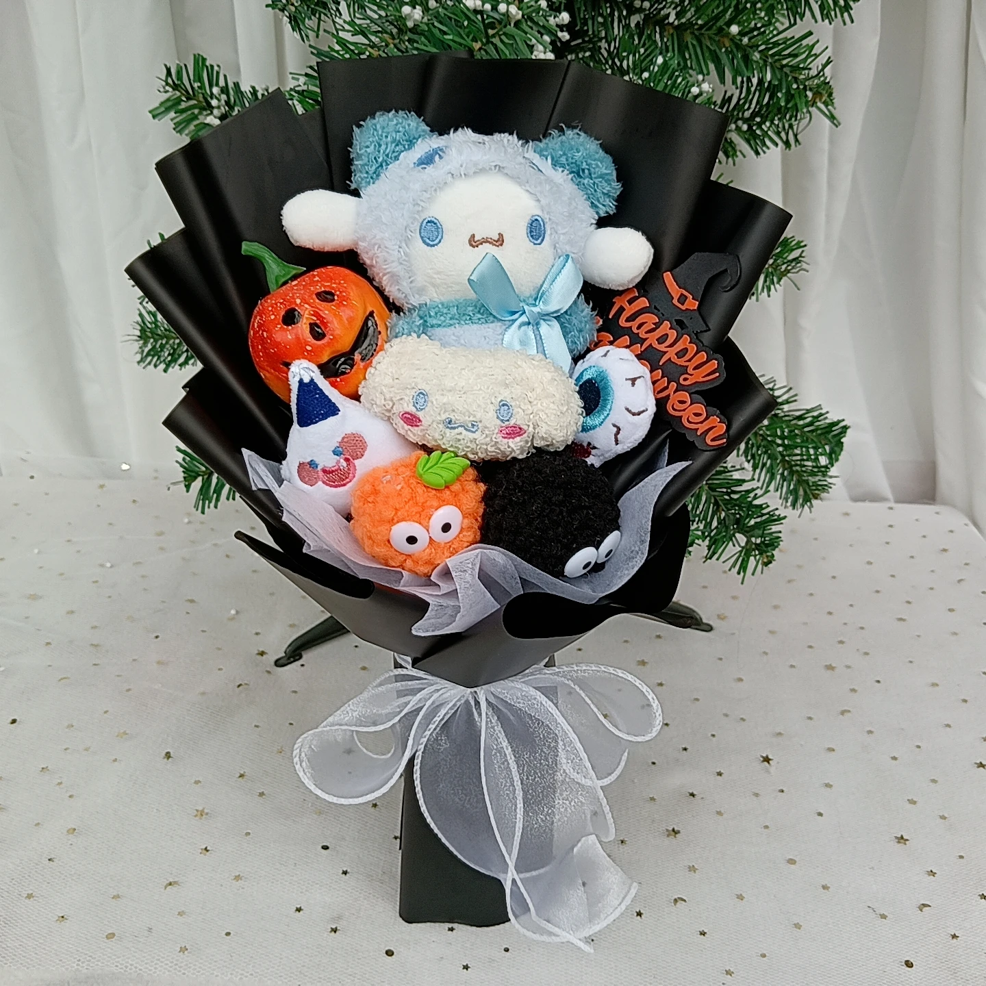 HallowmasHello Bouquet Kitty Peluche Bambola Natale Kuromi Cinnamoroll Peluche ripiene San Valentino Regali di compleanno di Natale