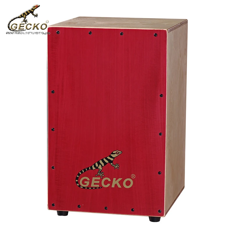 

Красочная деревянная барабанная коробка cajon со стальной струной GECKO для ремня