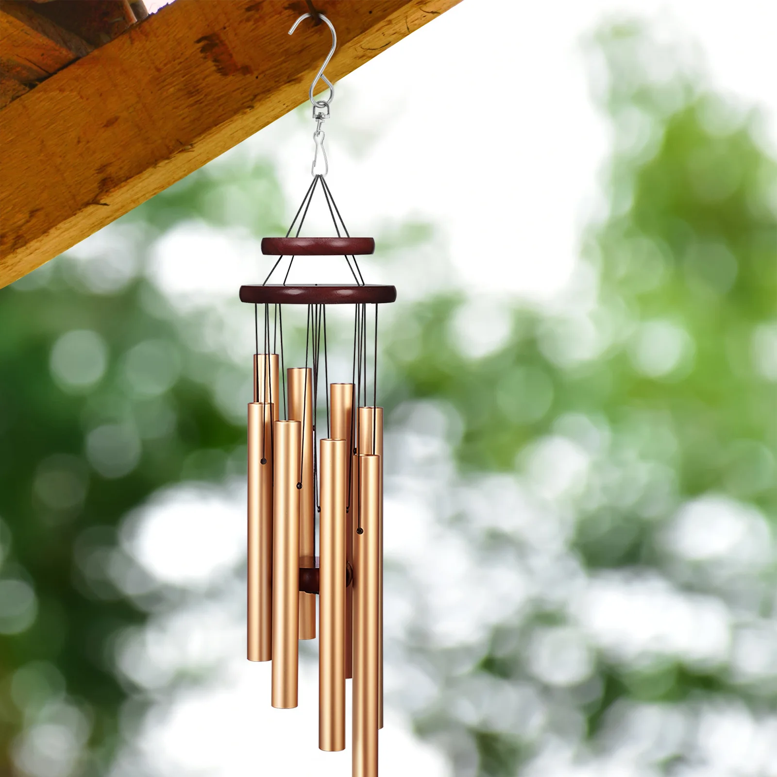 

10 Pcs Bearing Rotating Wind Chime Hook Stainless Steel Hummingbird Feeder Hooks