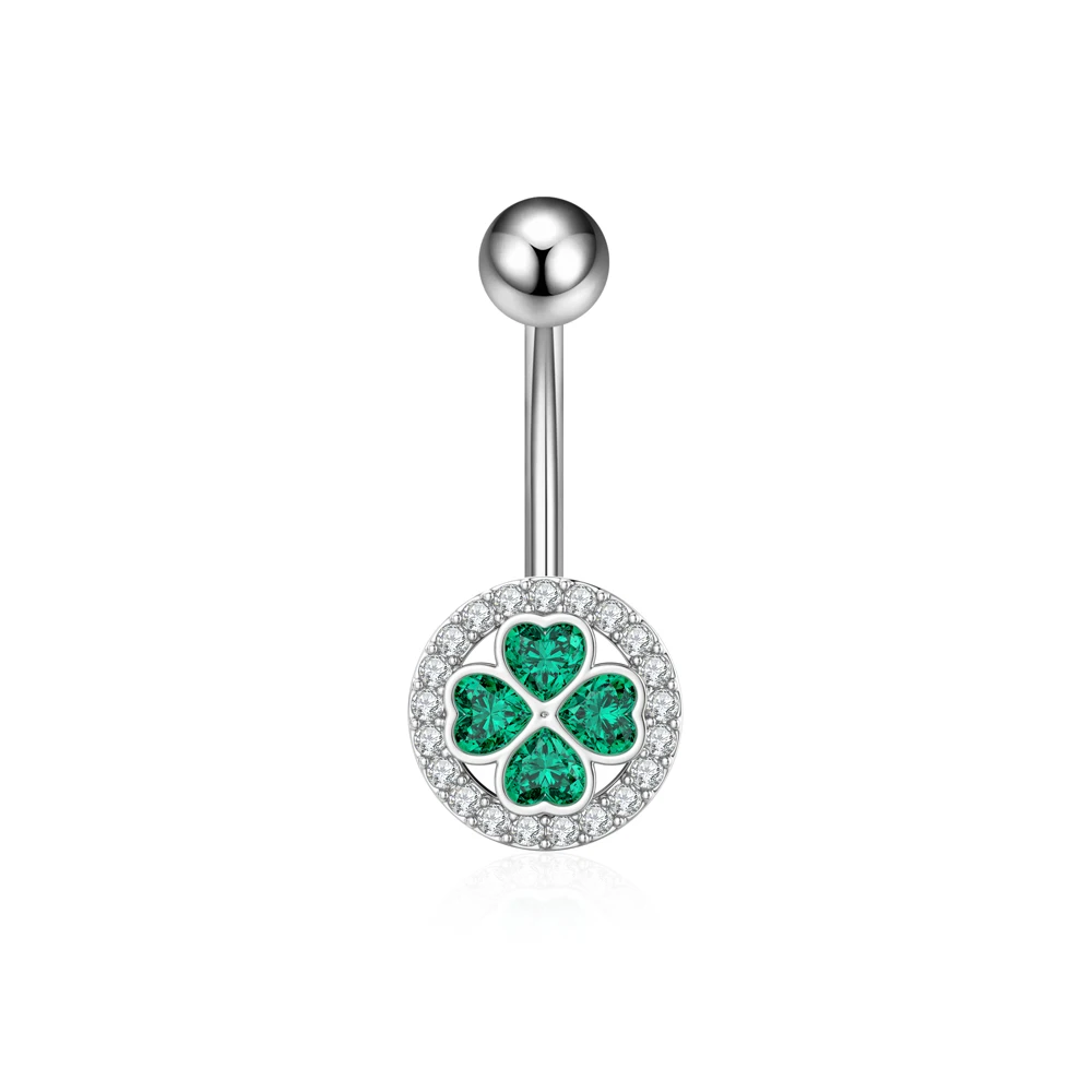 Mixed-Style Curved Belly Piercing Jewelry