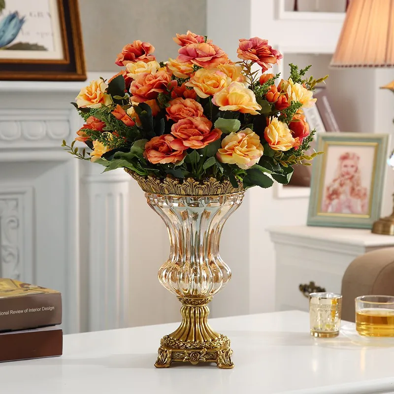

European High-end Glass Vase Hotel Entrance Ornament تحف كبيره للمنزل Vases Decoration Home В Скандинавском Стиле 2026