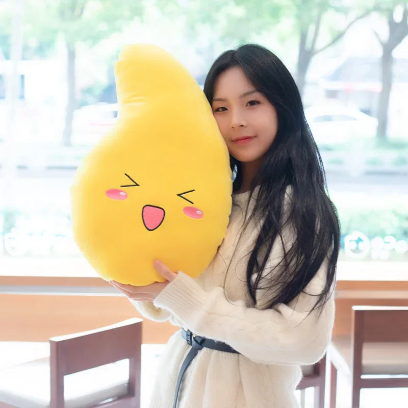 Kawaii Fruit Mango Pop Pluche Kussen Gevuld Knuffelig Geel Plushie Lachend Gelukkig Gevulde Peluche Timmerhout Kussen Thuis Sofa Decor