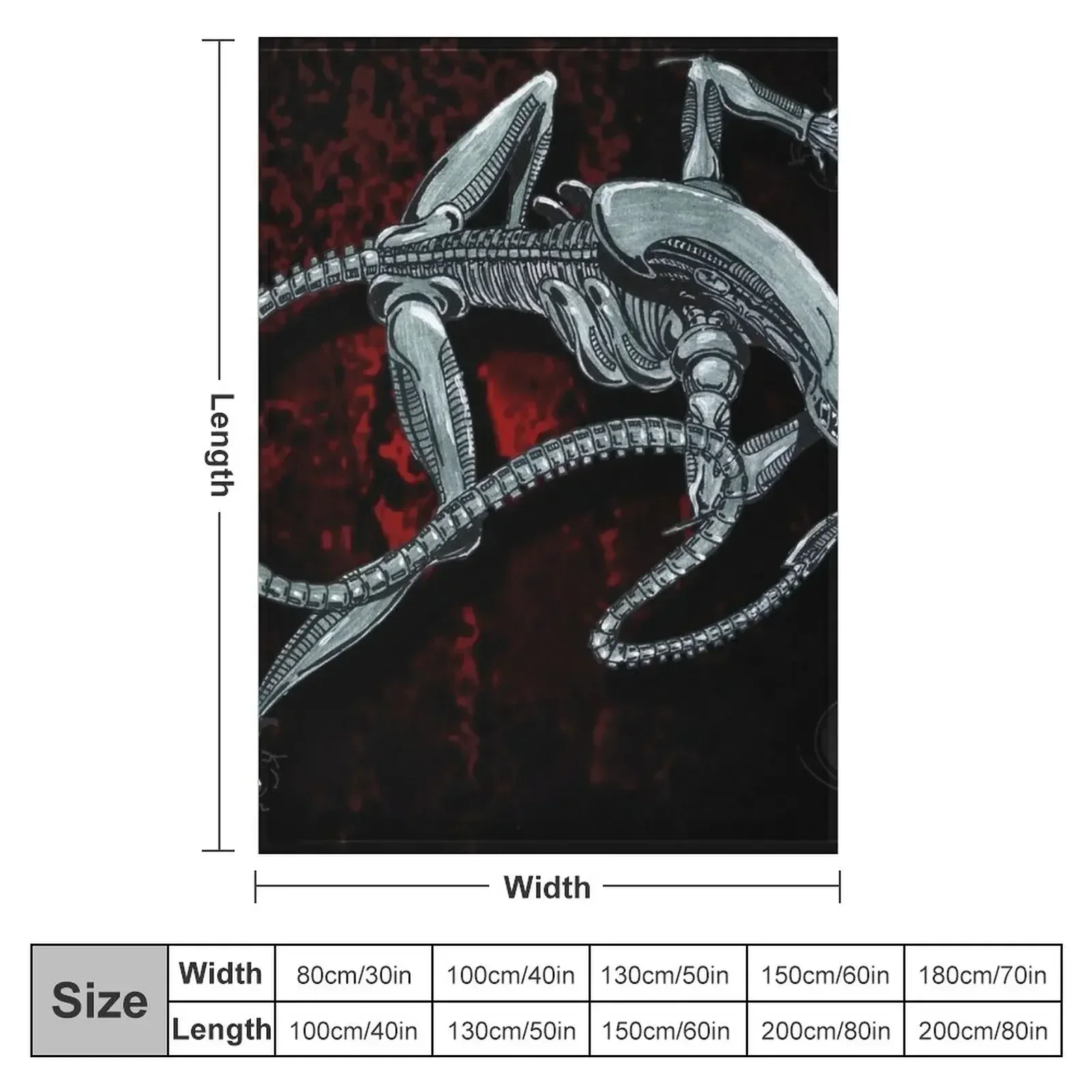 Xenomorph (DmNerdArtist) Throw Blanket Decorative Sofas Luxury Blankets