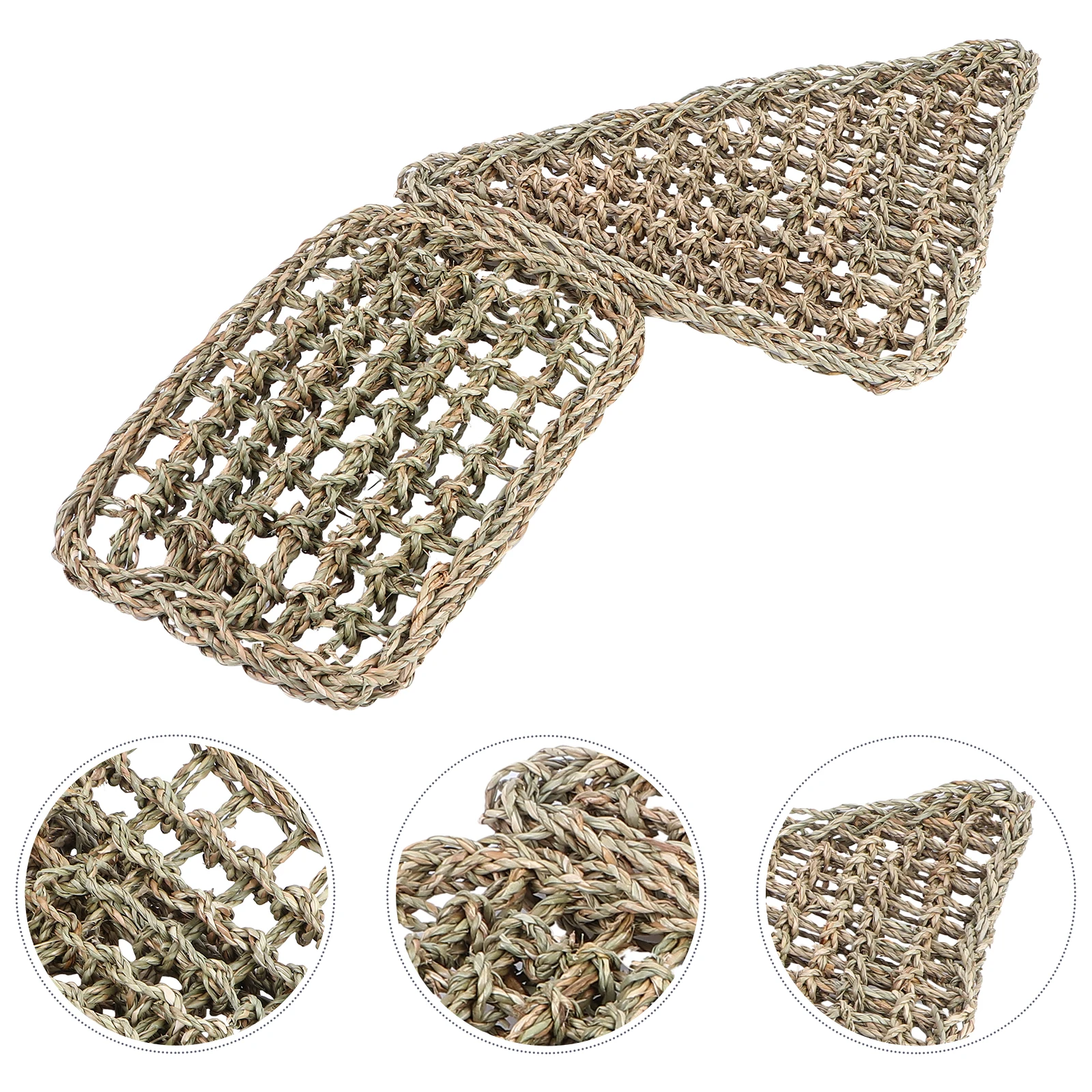 

1 set Lizard Grass Mat Natural Seaweed Pet Supply Durable Safe Light Brown Easy to Clean Reptile Hammock Cat Dog Bed