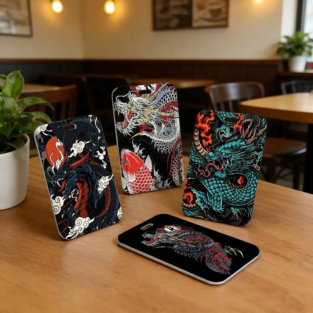 

Стильный шнурок-держатель для карт с татуировкой дракона Якудза, чехол для карт идолов, держатель для бейджей, чехол для ID-карт с веревкой для подвешивания