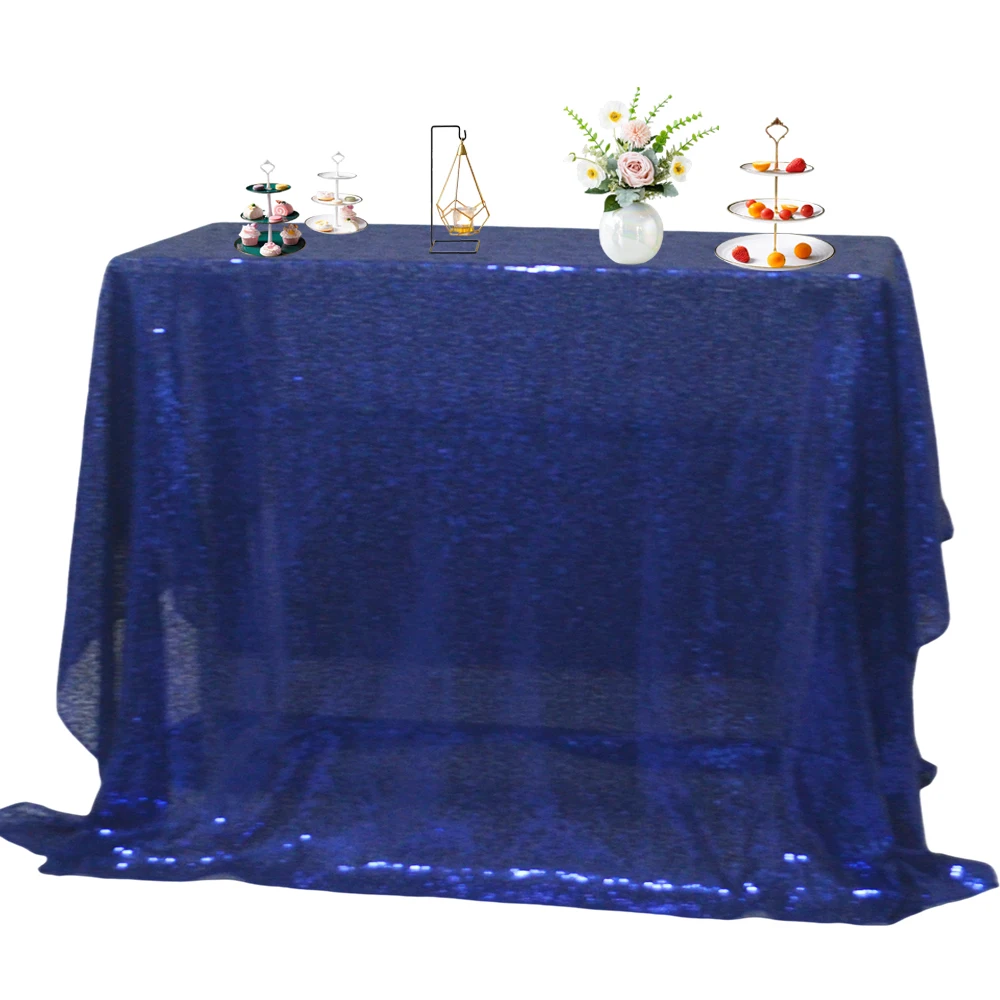 Sequin Sparkly 90x132inch Tablecloth For Wedding Party Decoration Glitter 120x180cm Christmas Birthday Banquet Table Cover