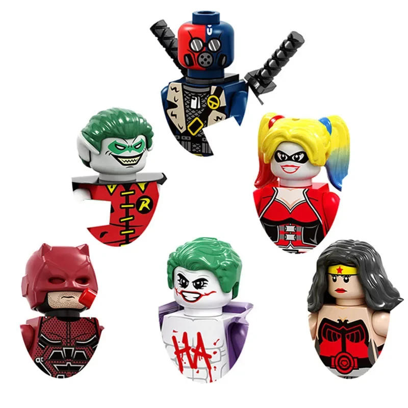 

PG8196 Daredevil Robin the Dead Harley Wonder Woman Clown Building block boy birthday toy