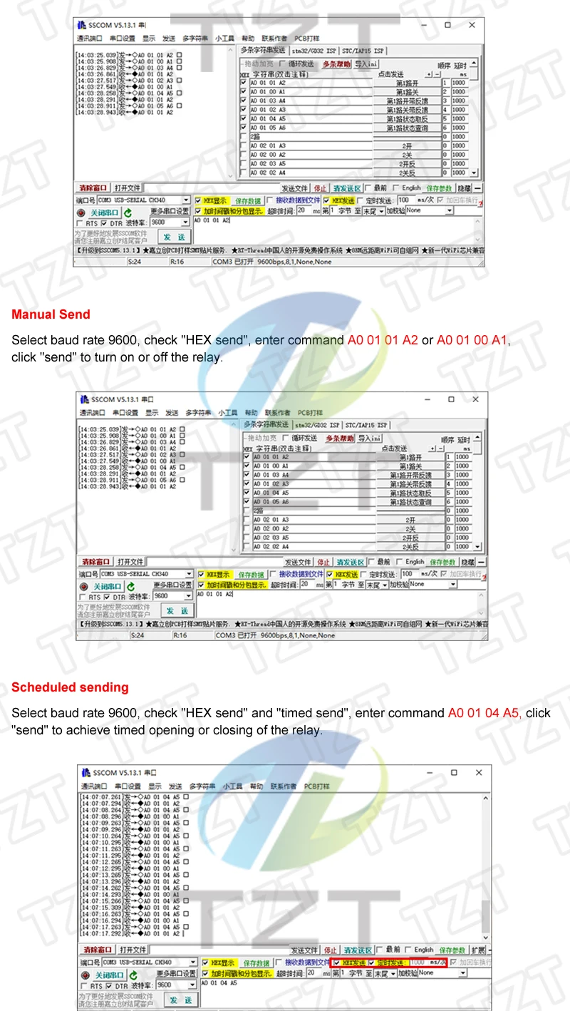 TZT 1/3 Stück LCUS-1/2/4-Wege USB-Relaismodul TZT Elektronischer Konverter USB Intelligenter Steuerschalter für Arduino – Detail 4