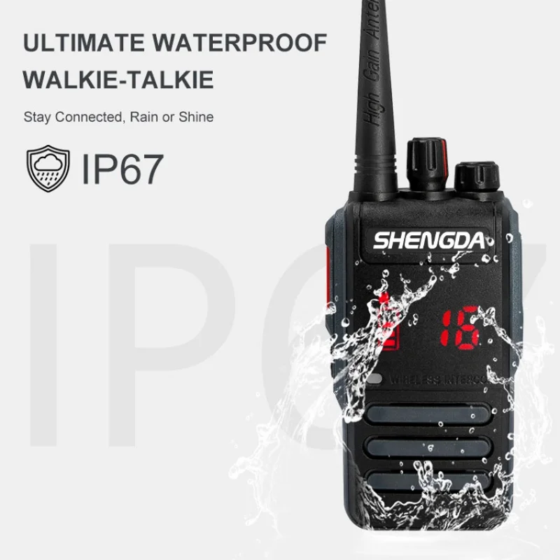 SD-658トランシーバー 10w ワンキー周波数マッチング チャンネルスキャン 400-500MHz LCDディスプレイ 大容量バッテリー DCS 防水