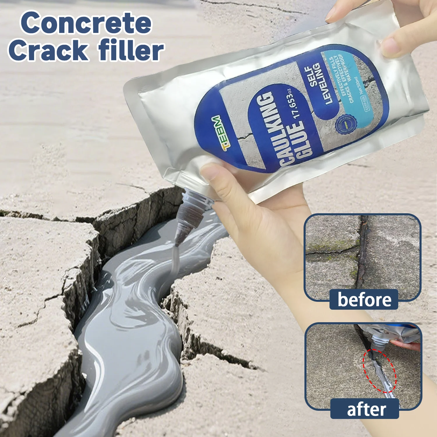Sealant Roof Floor Caulking Glue For Concrete Joint Filling Sealant Crack Filler Repair Caulk Resistant Wall Joint Adhesive