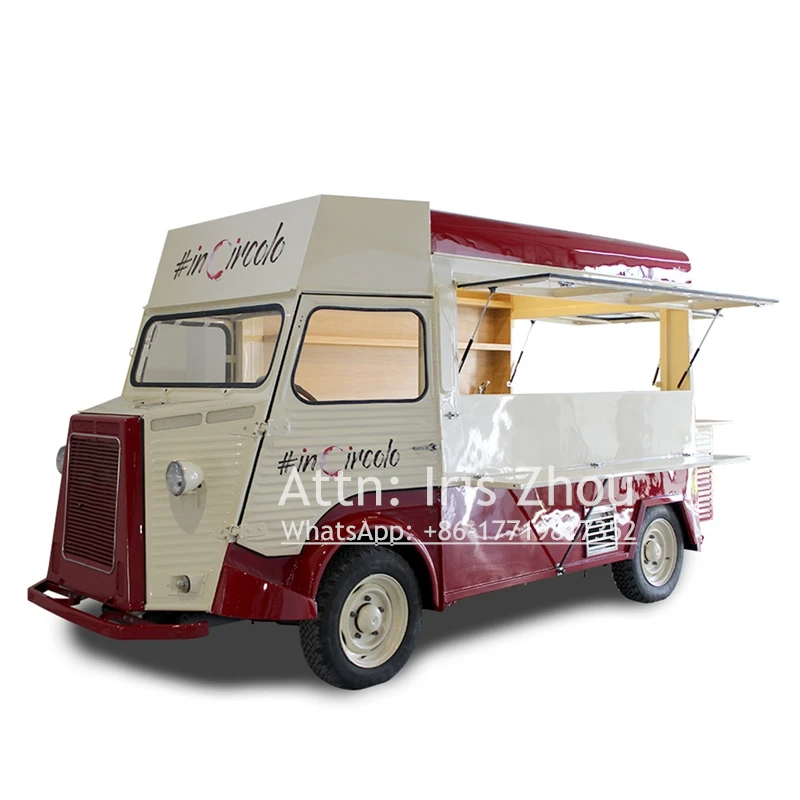 Mobile Ice Cream Food Truck Mobile Kitchen Street Hot Dog Bubble Tea Coffee Fast Food Cart For Sale Vending Kiosk Machine