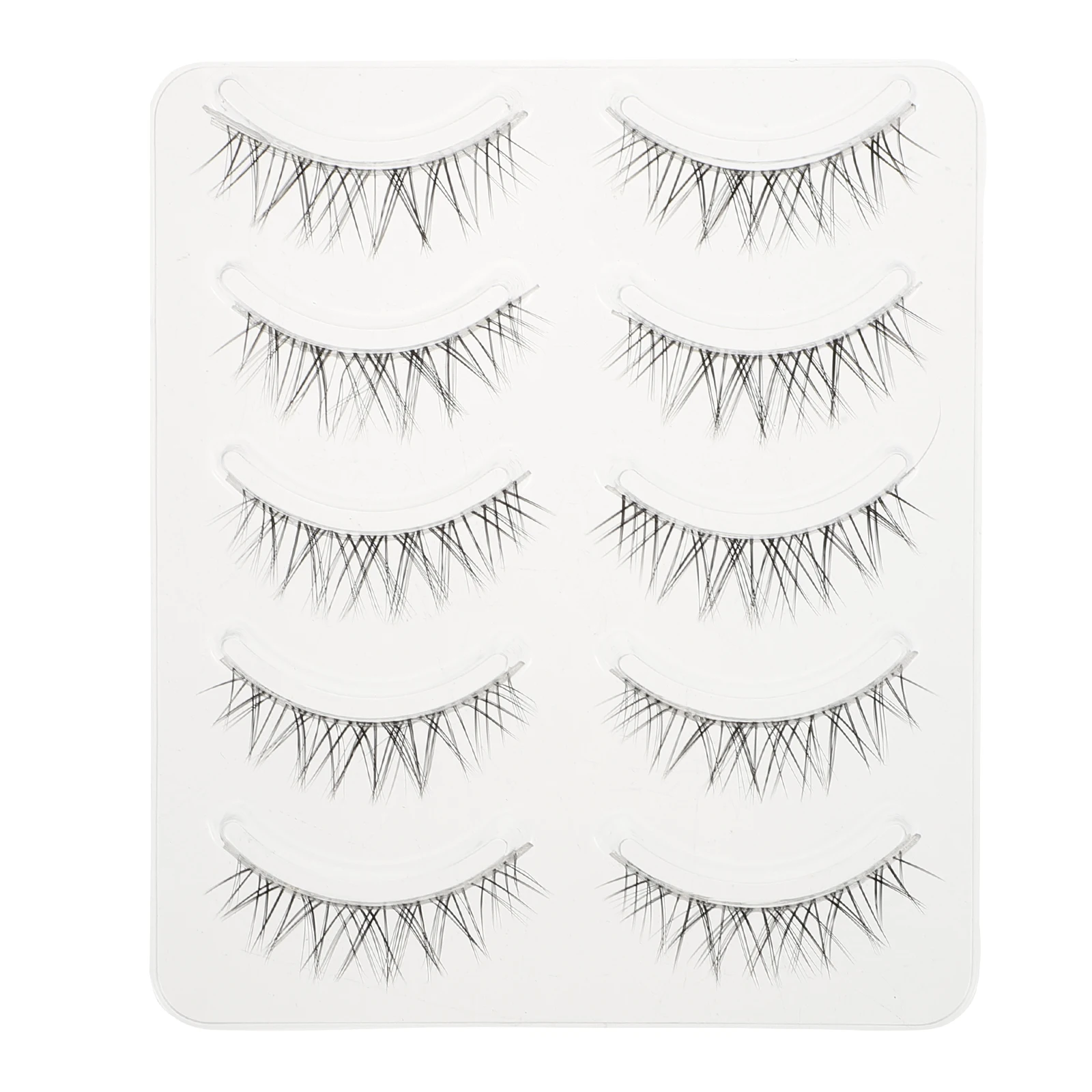 5Pairs Fashion Fake Eyelashes Waterproof Dense Natural Look Lash Extension for Girl Beauty Makeup Accessories Comfortable Fiber