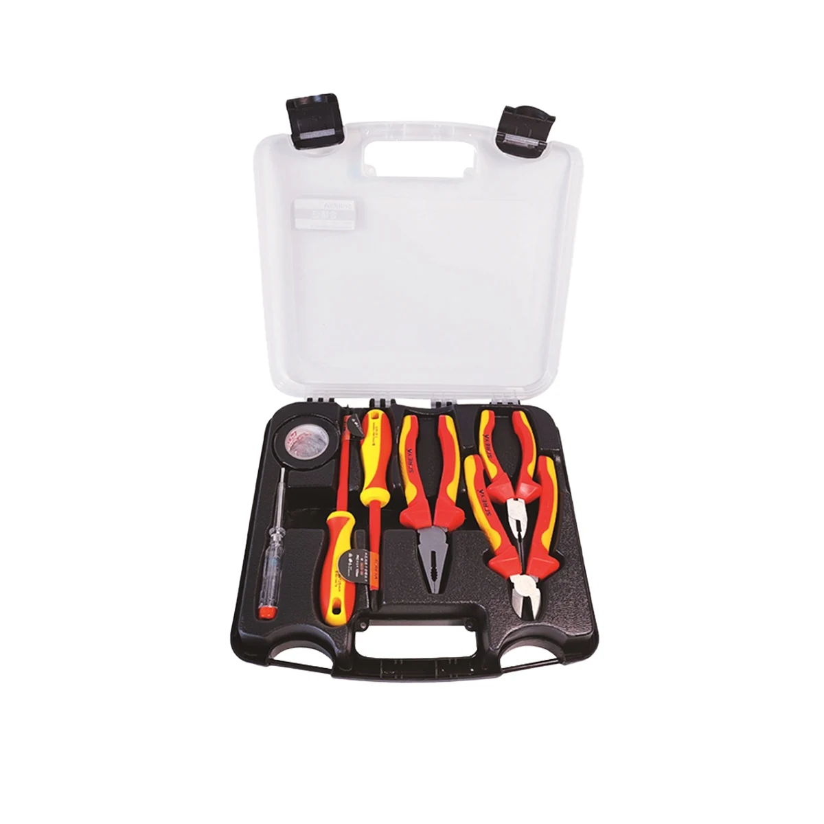 sfreya-s674-7-7pcs-insulated-electrical-tool-set-includes-screwdrivers-voltage-tester-insulated-tape-pliers-for-electrician