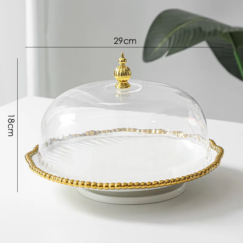 European Style Phnom Penh Bead Dot Ceramic Western Dinner Plate Steak Plate Home Tableware Dinner Cooking Dishes Fruit Dishes