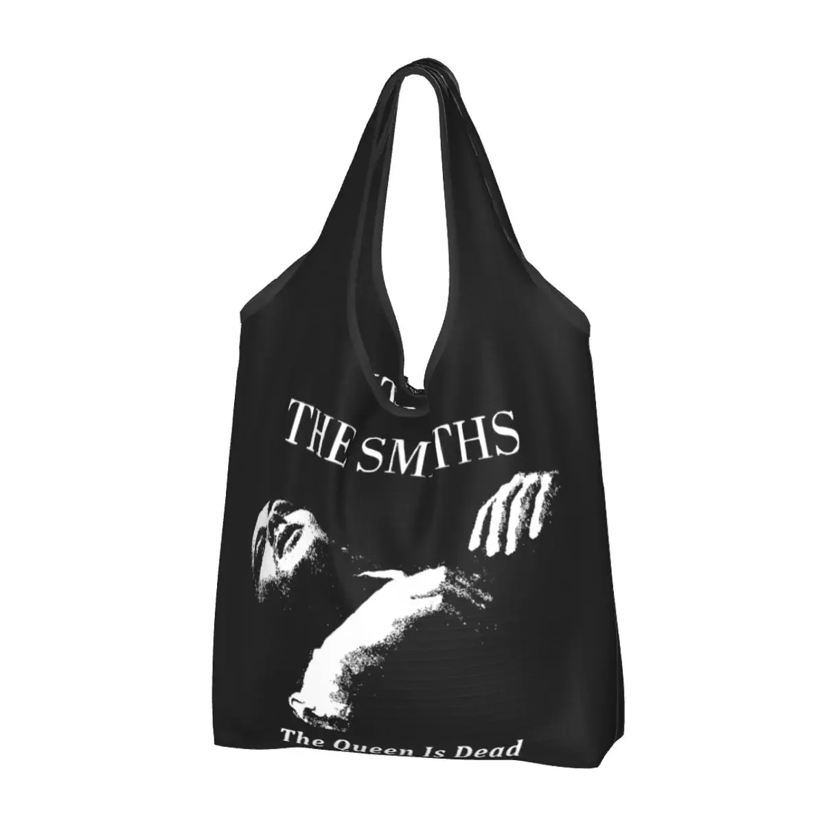 

The Smiths The Queen Is Dead Reusable Shopping Grocery Bags 50LB Weight Capacity 1980's Rock Eco Bag Eco-Friendly Durable